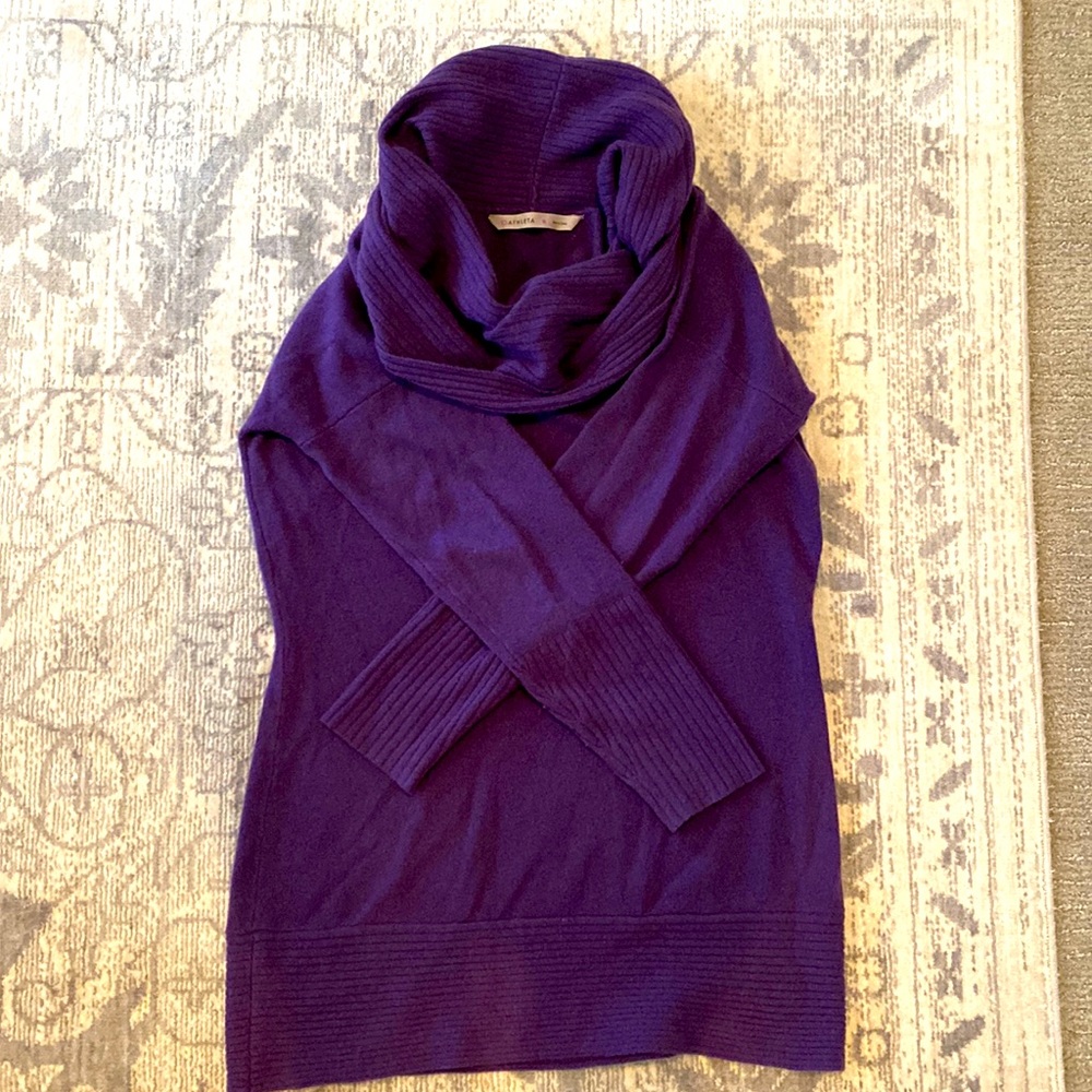 Athleta cashmere purple sweater